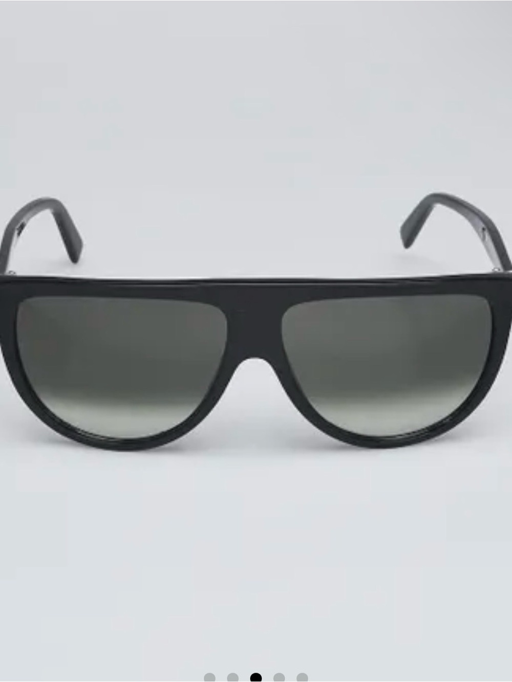 Celine Black Acetate Frame Thin Shadow Sunglasses